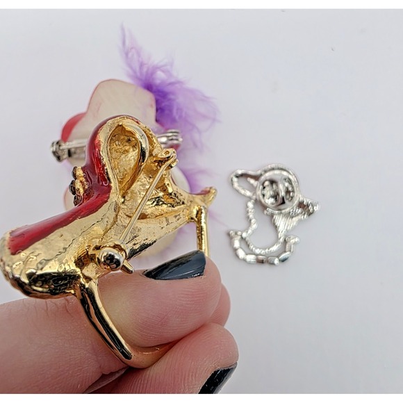 Red Hat Society Mixed jewelry Lot of 5 Brooch Pins x3 Glass Necklace *Bracelet* - Picture 5 of 10